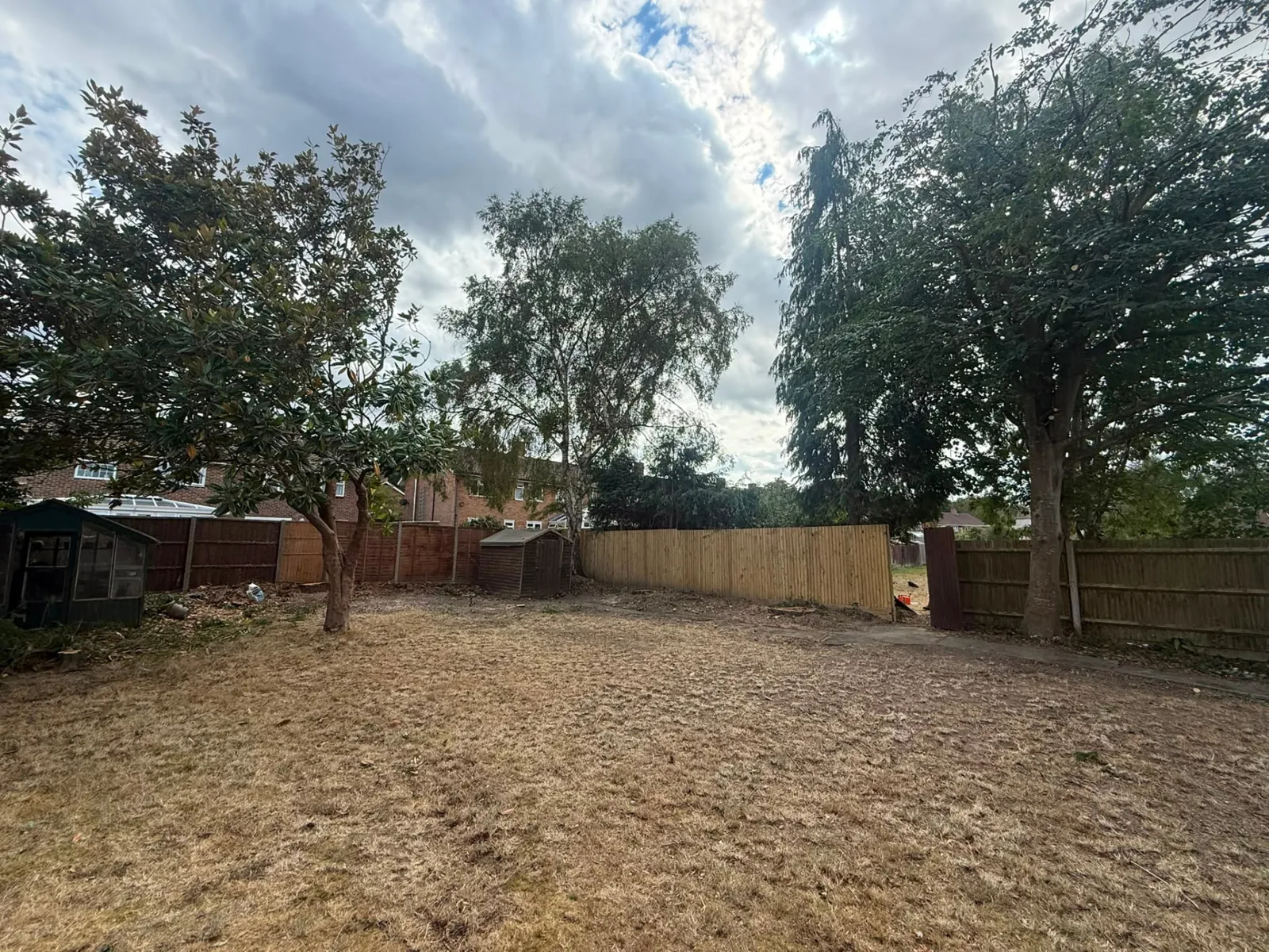 The same garden after tree removal and site clearance by Newton's Tree Services